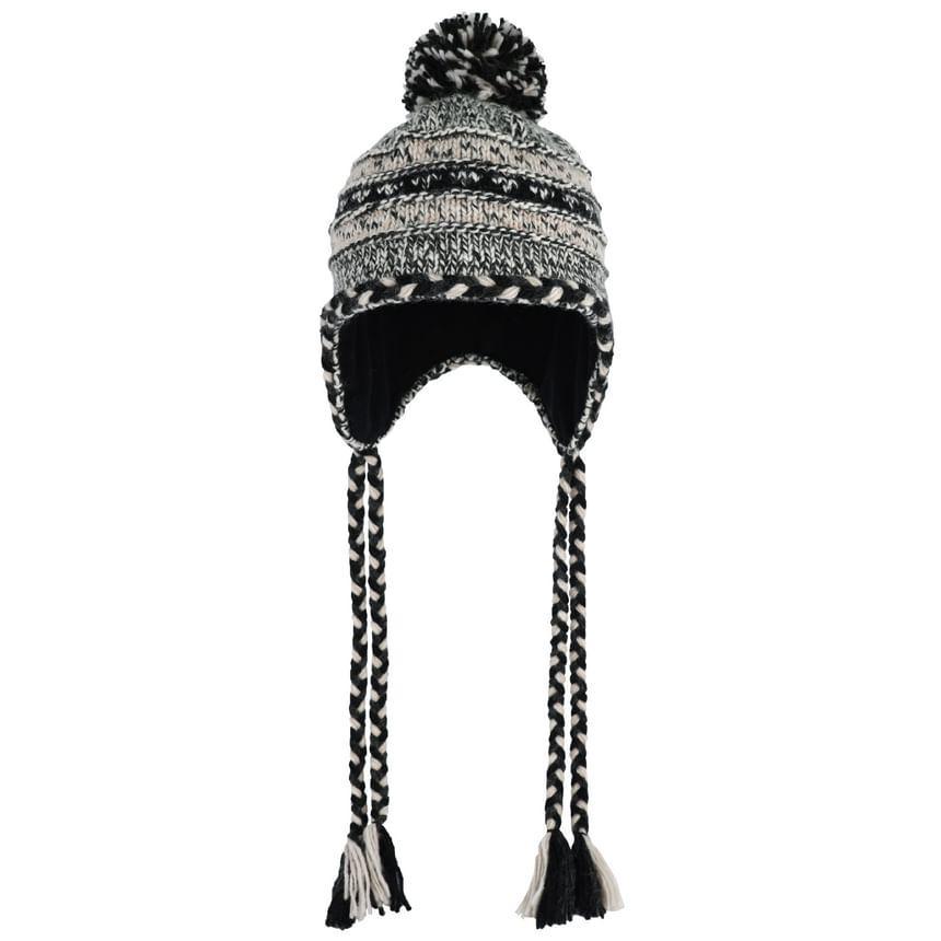 Pom Pom Two Tone Trapper Hat Product Image