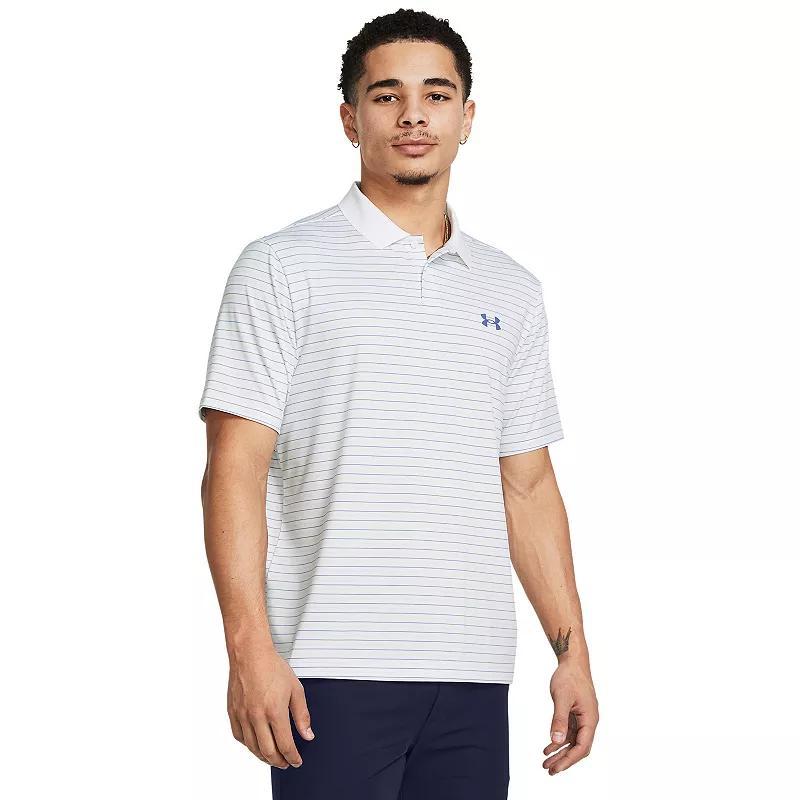 Big & Tall Under Armour Classic-Fit Striped Performance Polo, Mens Product Image