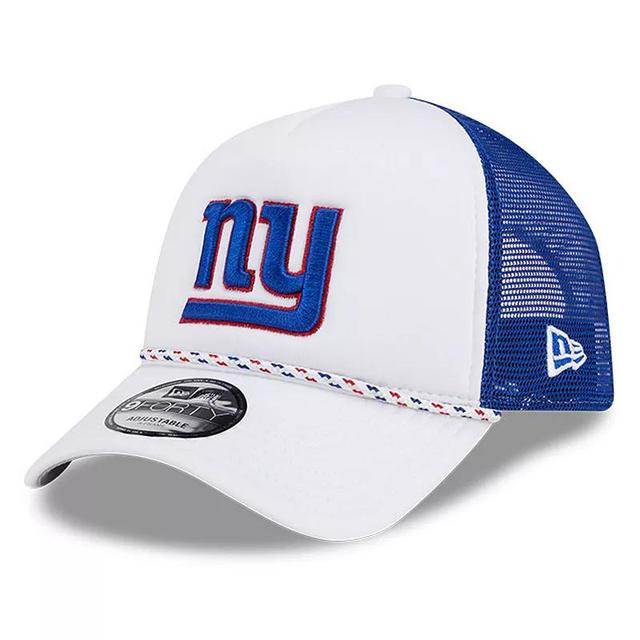 Mens New Era /Royal New York Giants Court Sport Foam Front A-Frame 9FORTY Adjustable Trucker Hat Product Image