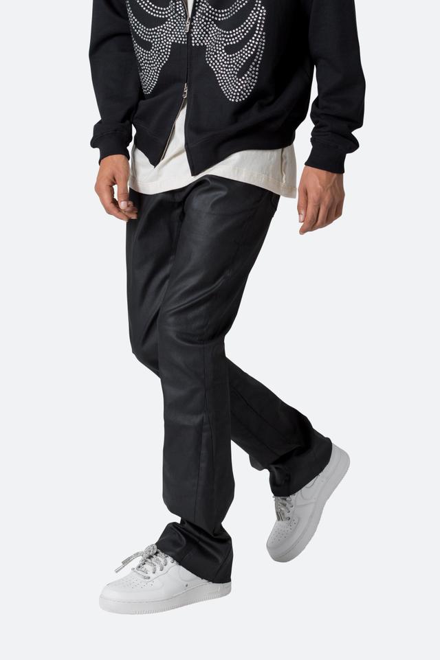 B447 Waxed Flare Denim - Black Product Image