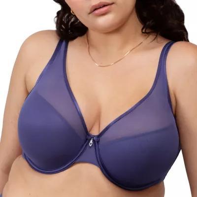 Curvy Couture Sheer Mesh Plunge T-Shirt Bra- 1310 Product Image