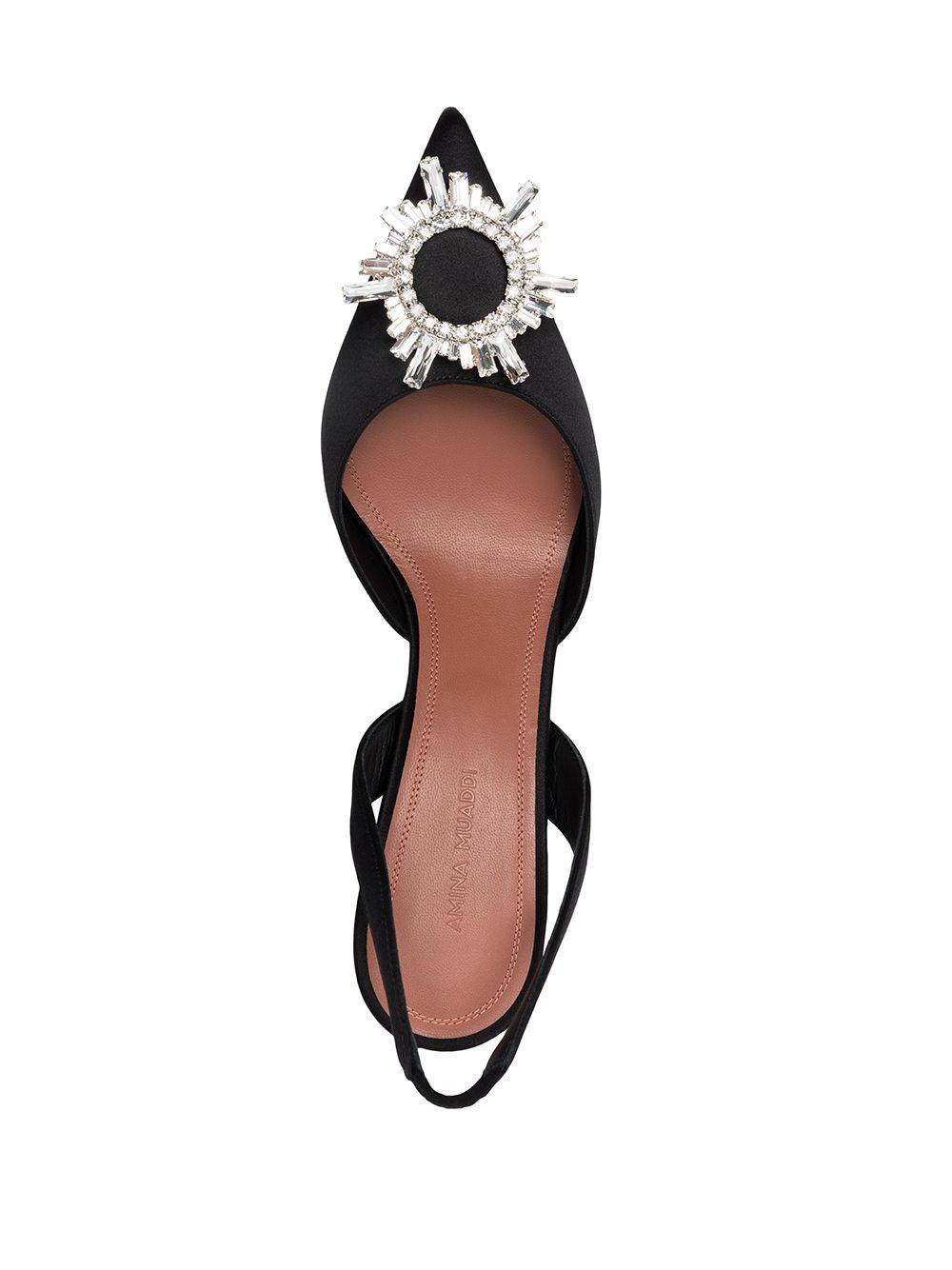 Begum Satin Slingback Pumps In Black Product Image