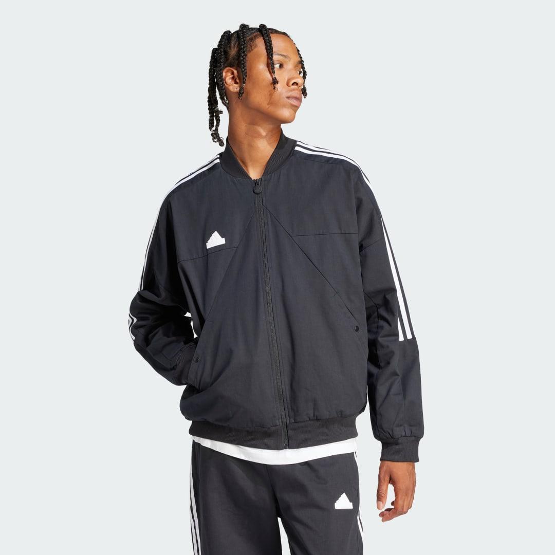 adidas Tiro Woven Bomber Jacket Black L Mens Product Image