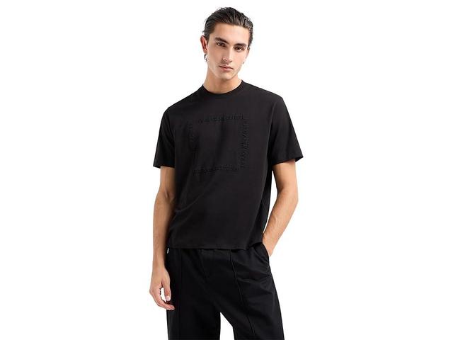 Armani Exchange Armani Exchange 1991 Milano/New York Text Creating Central Square On Regular Fit Tee Men's T Shirt Product Image