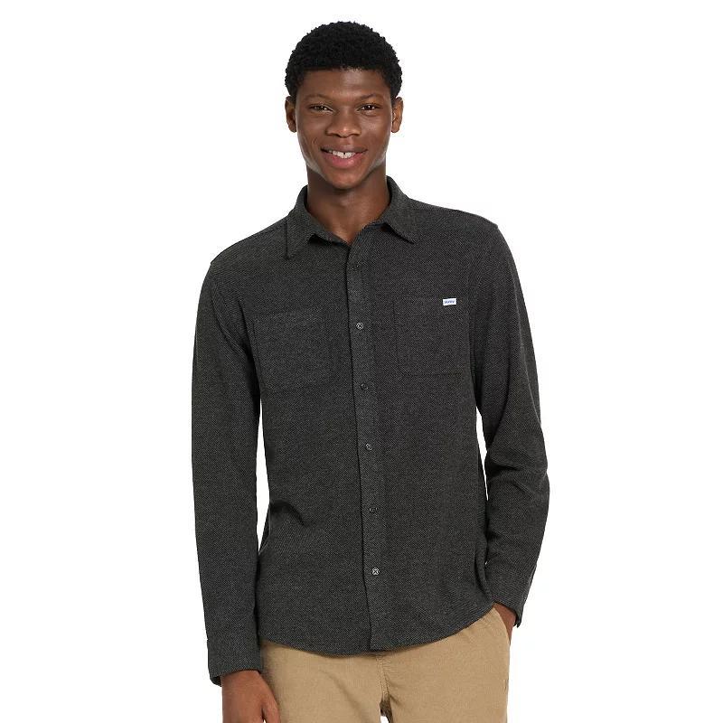 Mens Hurley Button-Up Sweater Barely Ivory Product Image