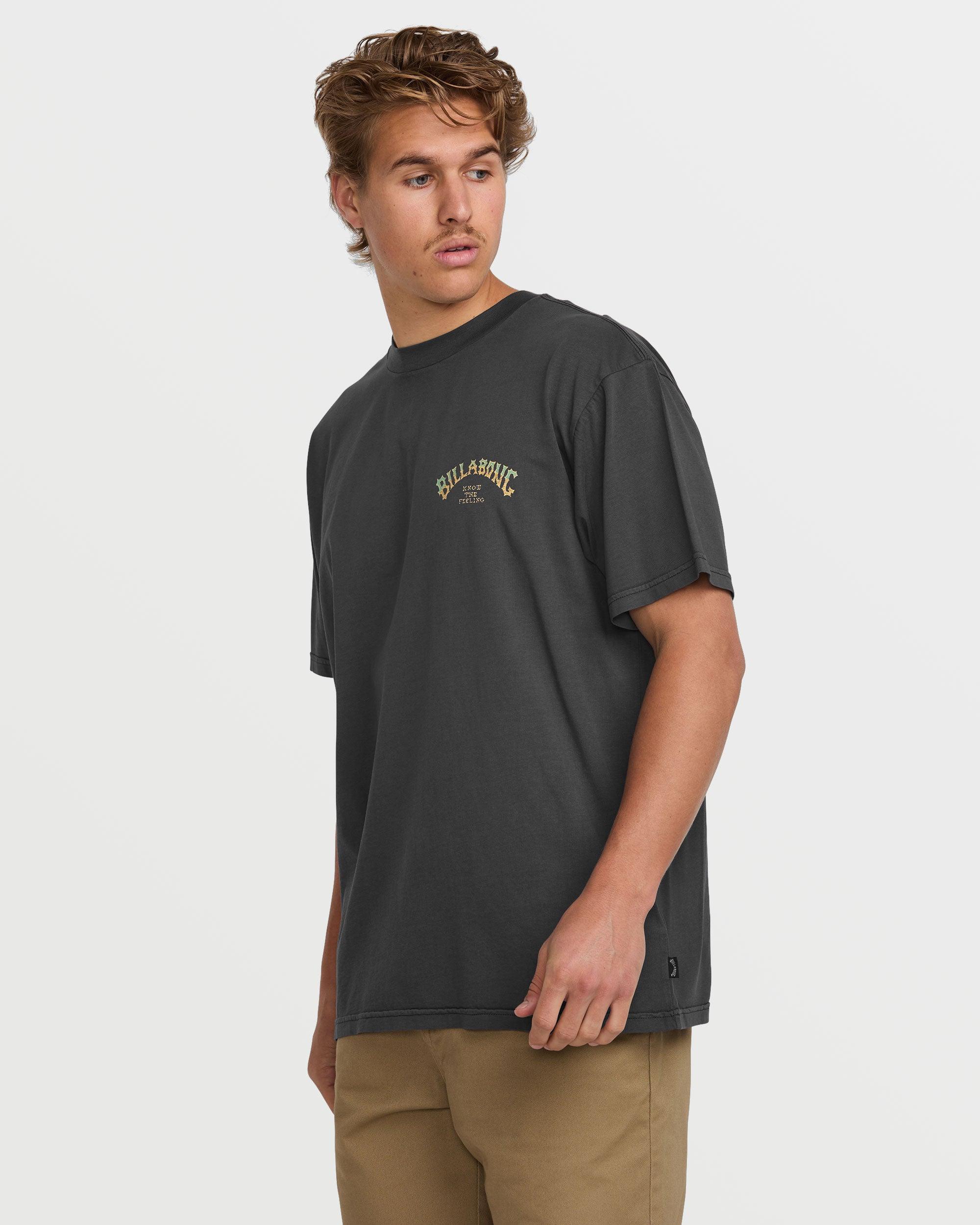 Hack Premium Wave Wash Short Sleeve Tee - Washed Black Male Product Image