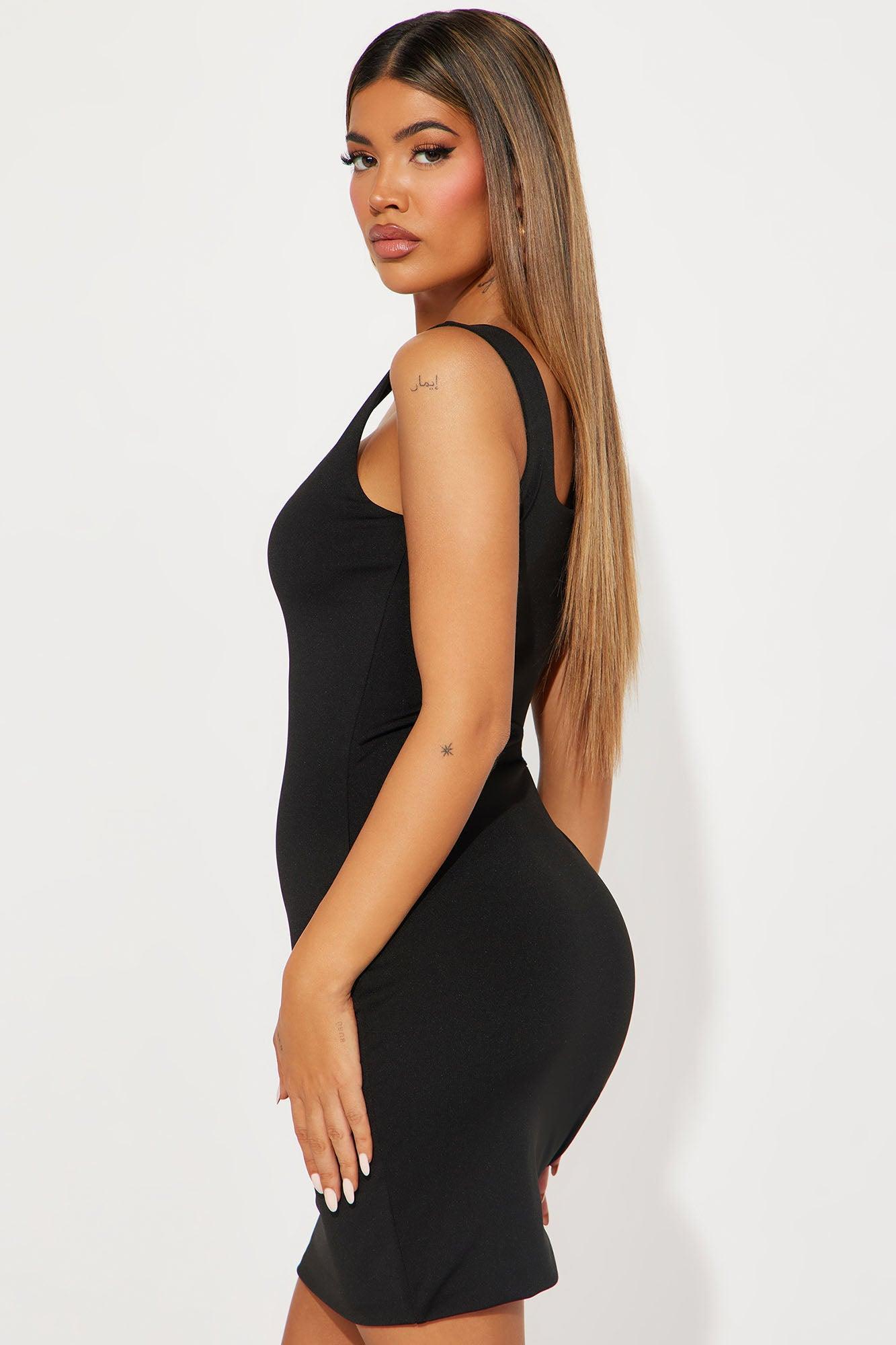 Alexis Double Lined Mini Dress - Black Product Image