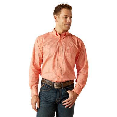 Ariat® Men's L/S Rory Orange Print Classic Fit Button Shirt product image