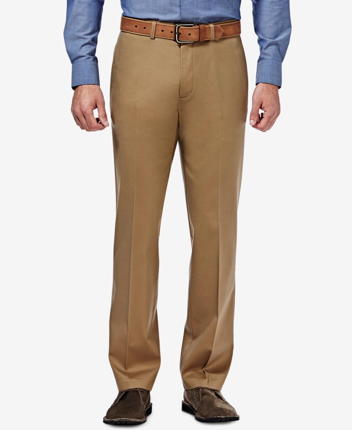 Haggar Premium No Iron Straight Fit Flat Front Khakis, 34 32 Product Image