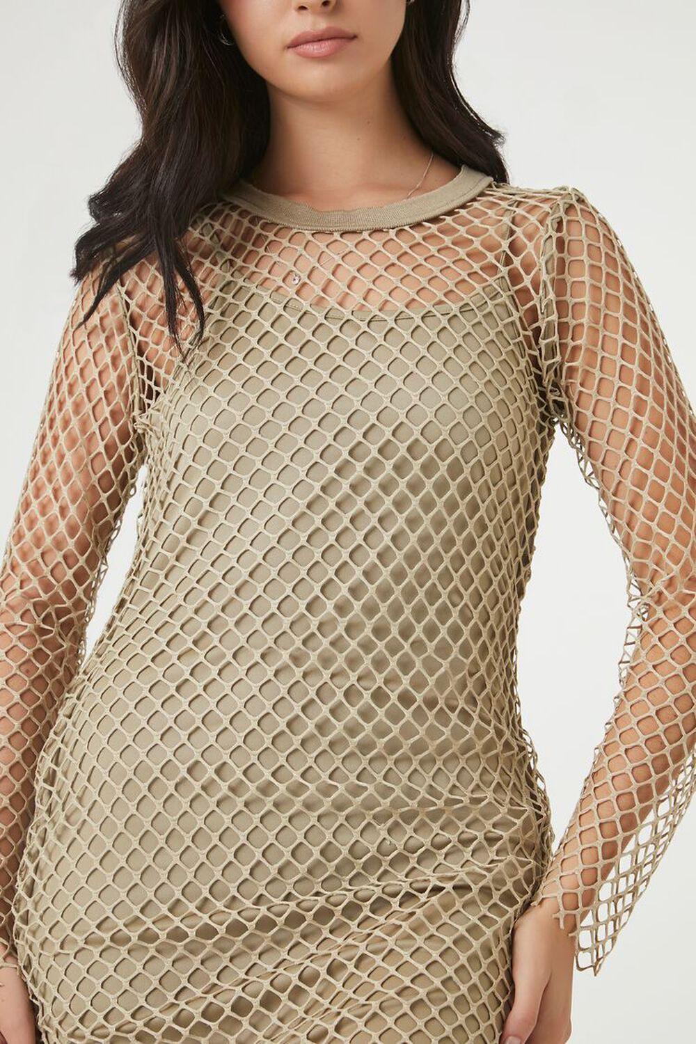 Netted Glitter Knit Combo Dress | Forever 21 Product Image