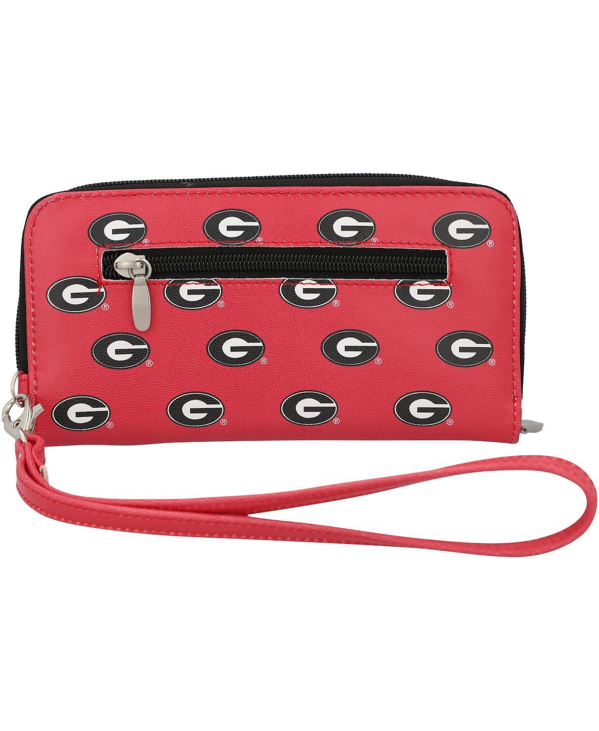 Womens Georgia Bulldogs Zip-Around Wristlet Wallet - Red Product Image