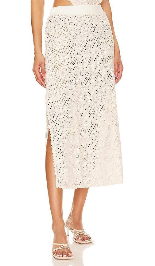 Agua Bendita X Revolve Mira Gres Crochet Midi Skirt Product Image