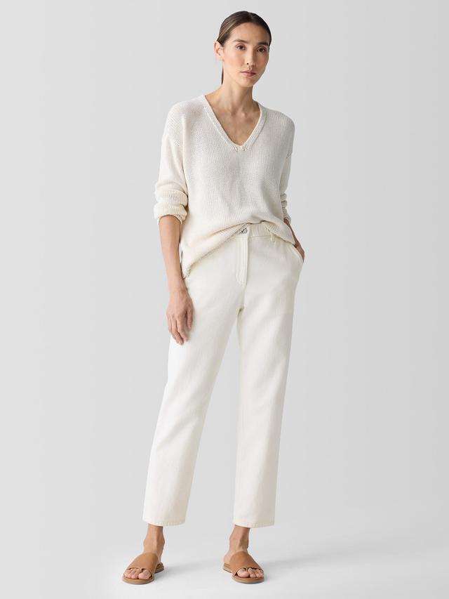 EILEEN FISHER Undyed Utility Organic Cotton Tapered Pantfemale Product Image