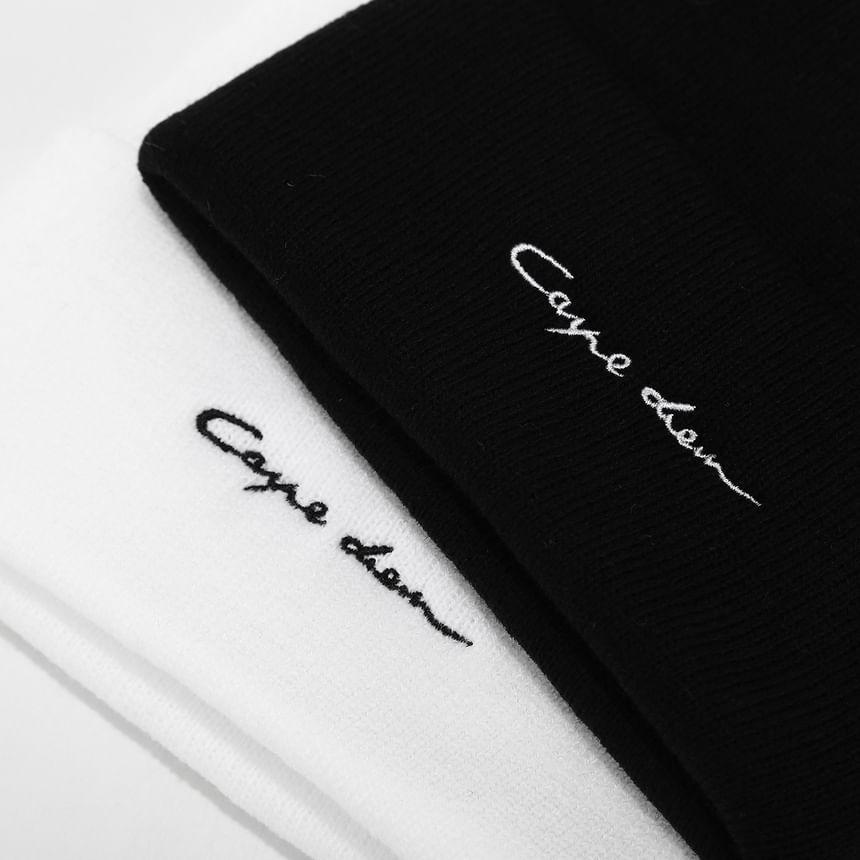 Lettering  Embroidery Beanie Product Image