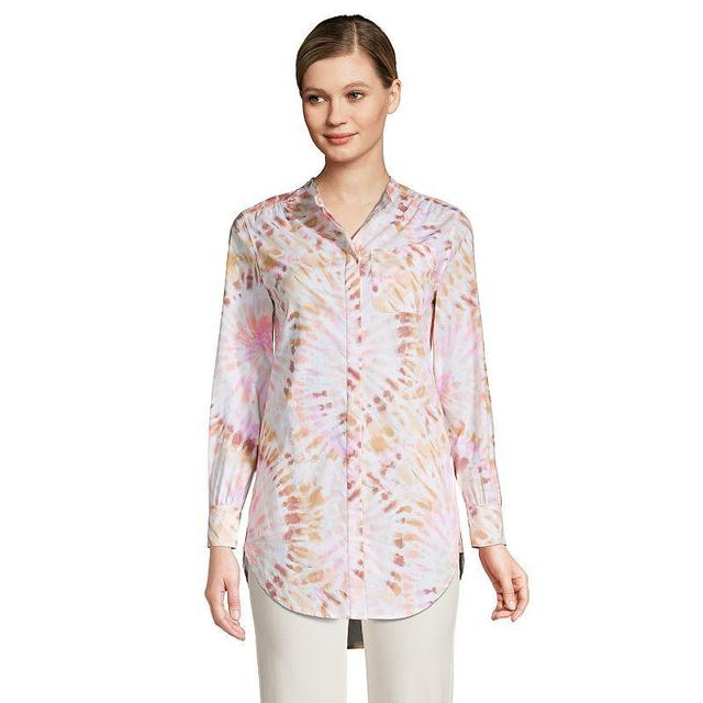 Petite Lands End Poplin A-line Tunic Shirt, Womens Product Image