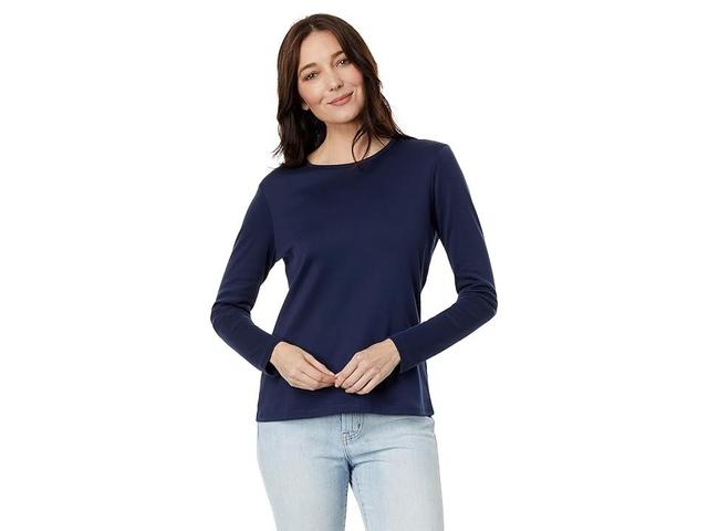 L.L.Bean Pima Crew Neck Long Sleeve Women's Clothing Product Image