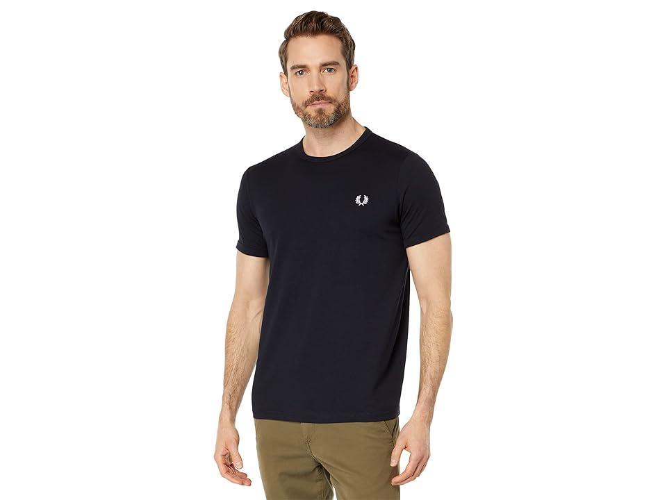 Fred Perry ringer t-shirt in navy Product Image