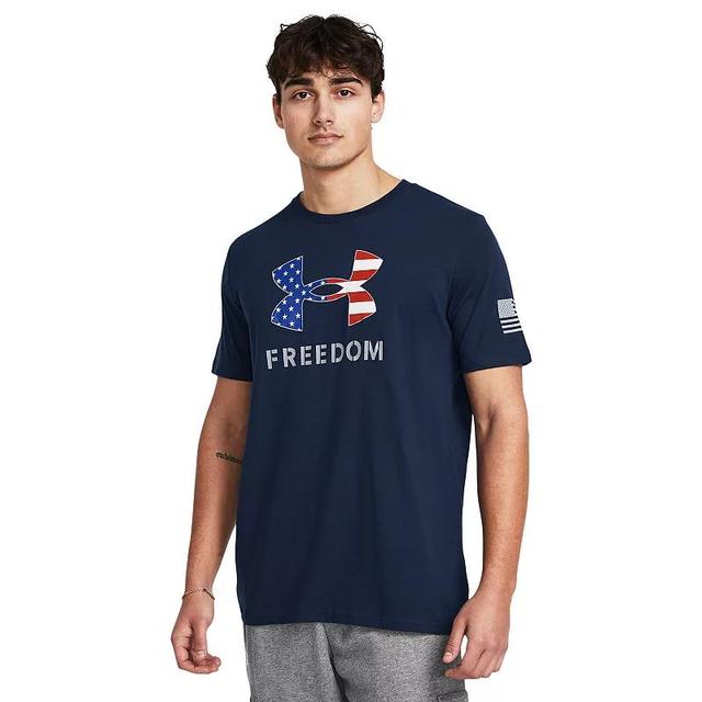 Big & Tall Under Armour Freedom Logo T-Shirt, Mens Steel Grey Product Image