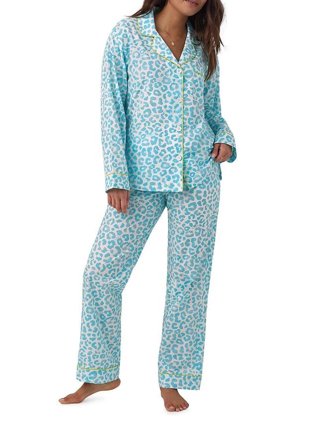 Womens Animal Cotton Pajama Set Product Image