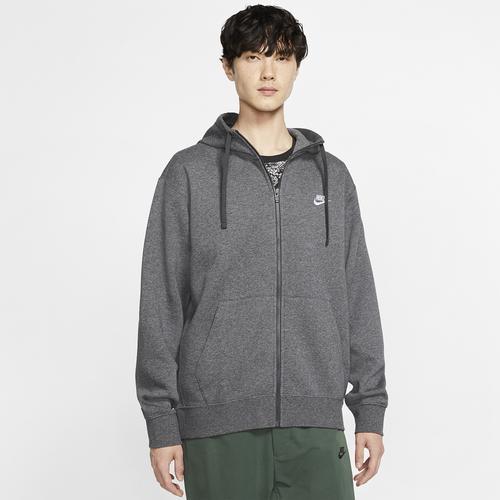 Big & Tall Nike Sportswear Club Fleece Full-Zip Hoodie, Mens Grey Heather Product Image