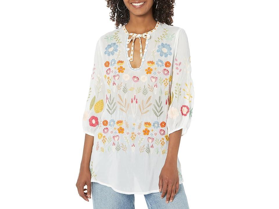 Johnny Was Mikah Tunic (White) Women's Clothing Product Image