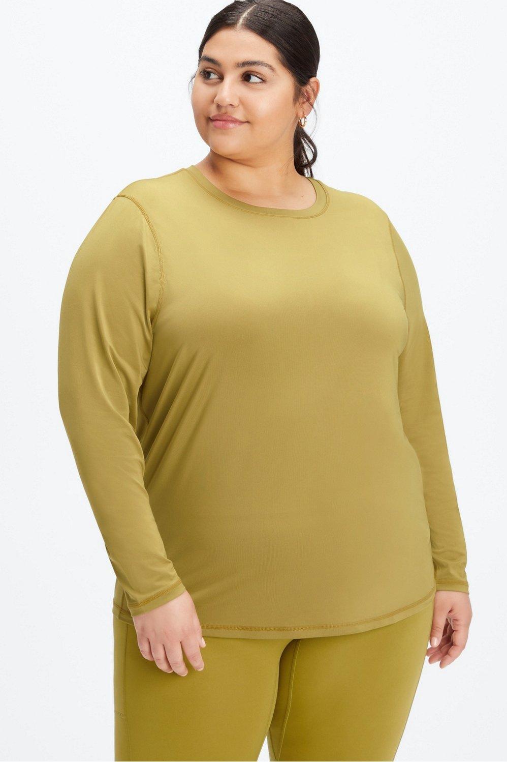 Fabletics Phoenix Lite Long-Sleeve Top Womens Thyme plus Size 4X Product Image