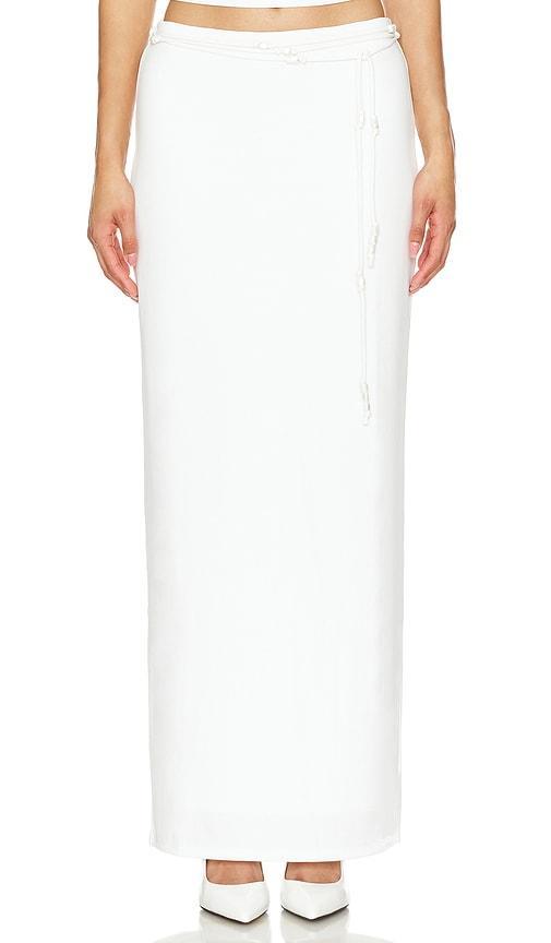 Lovers and Friends x Maggie MacDonald Carolyn Maxi Skirt in White Product Image