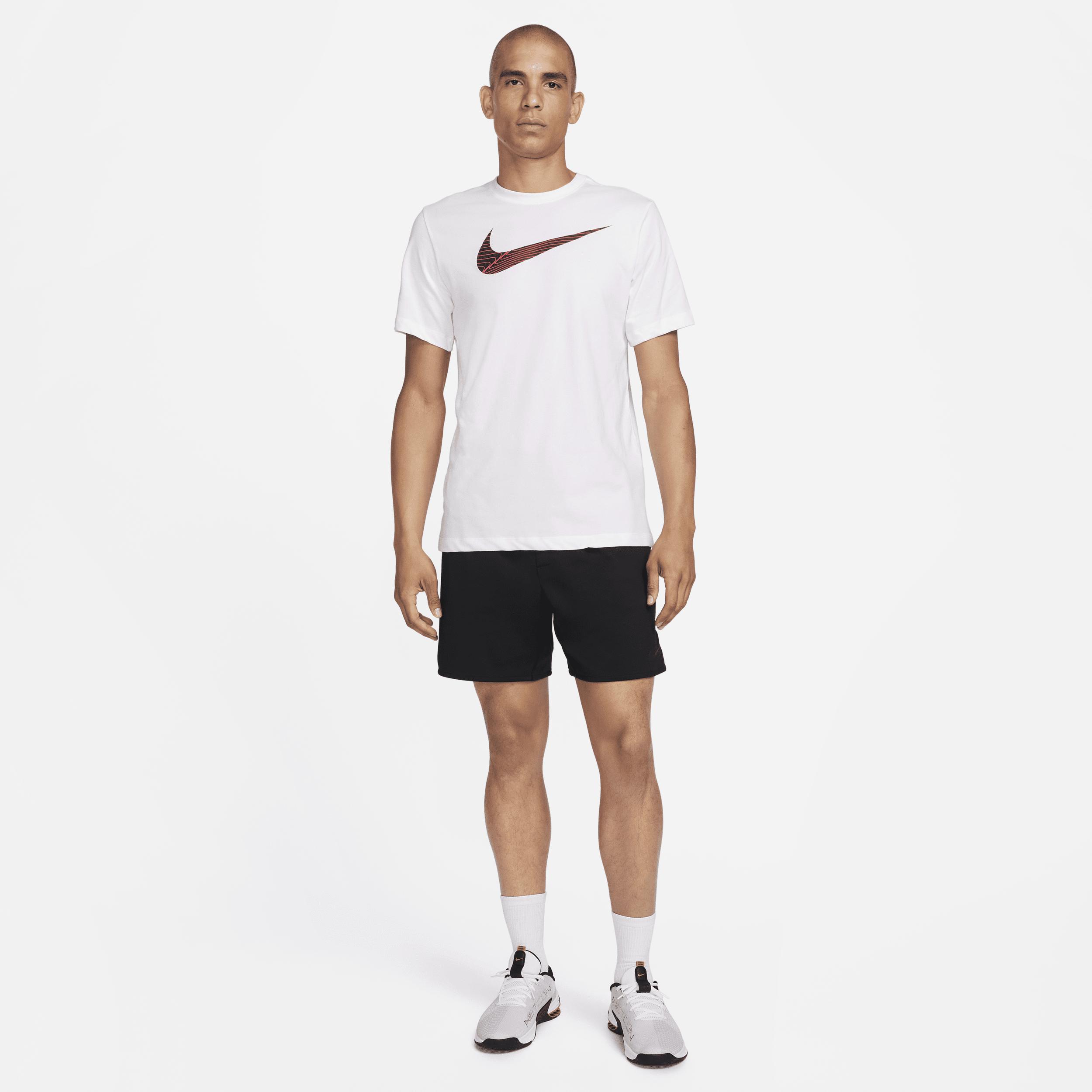 NIKE Men's Dri-fit Logo Fitness T-shirt In White Product Image