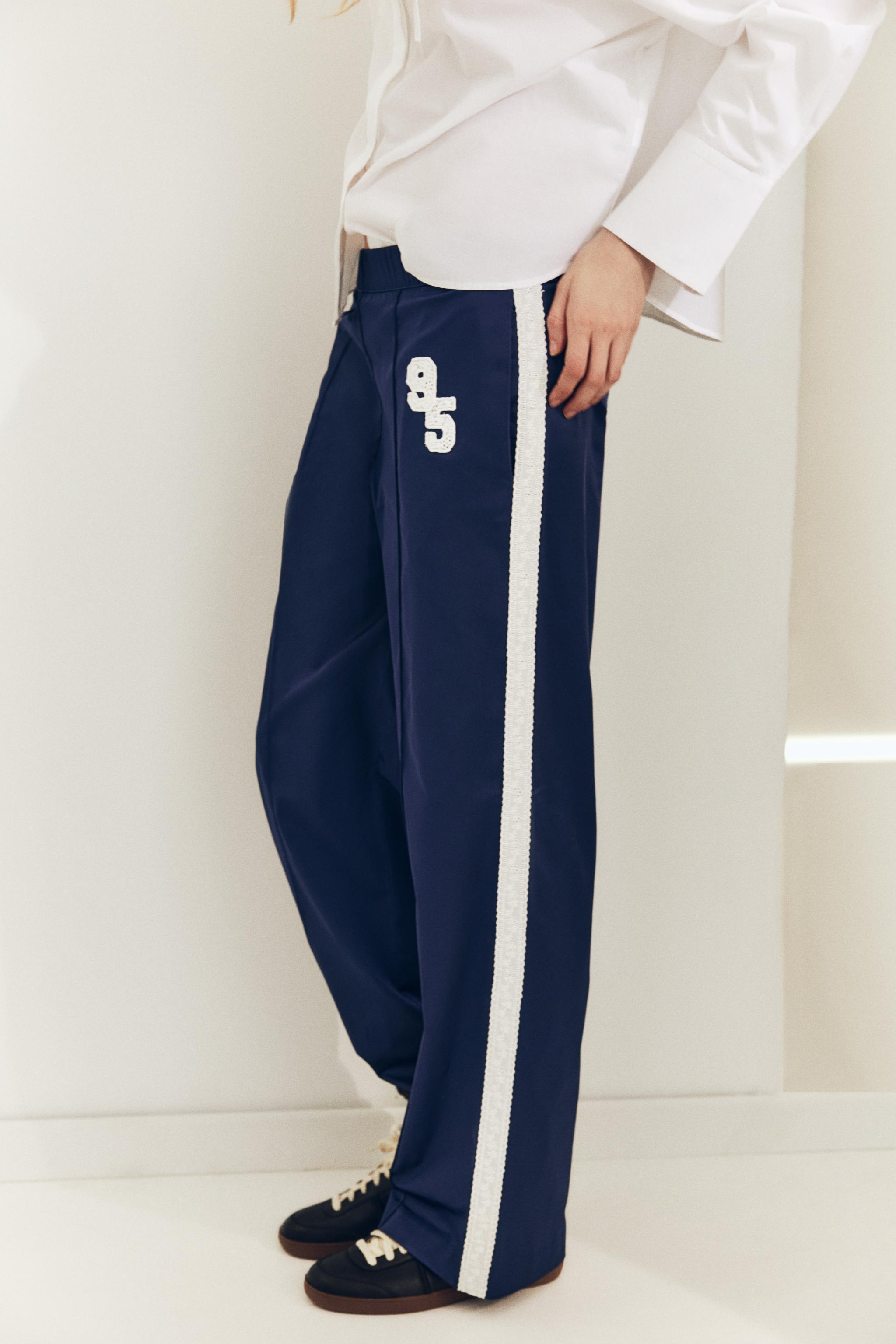 SIDE STRIPE SATIN EFFECT PANTS Product Image