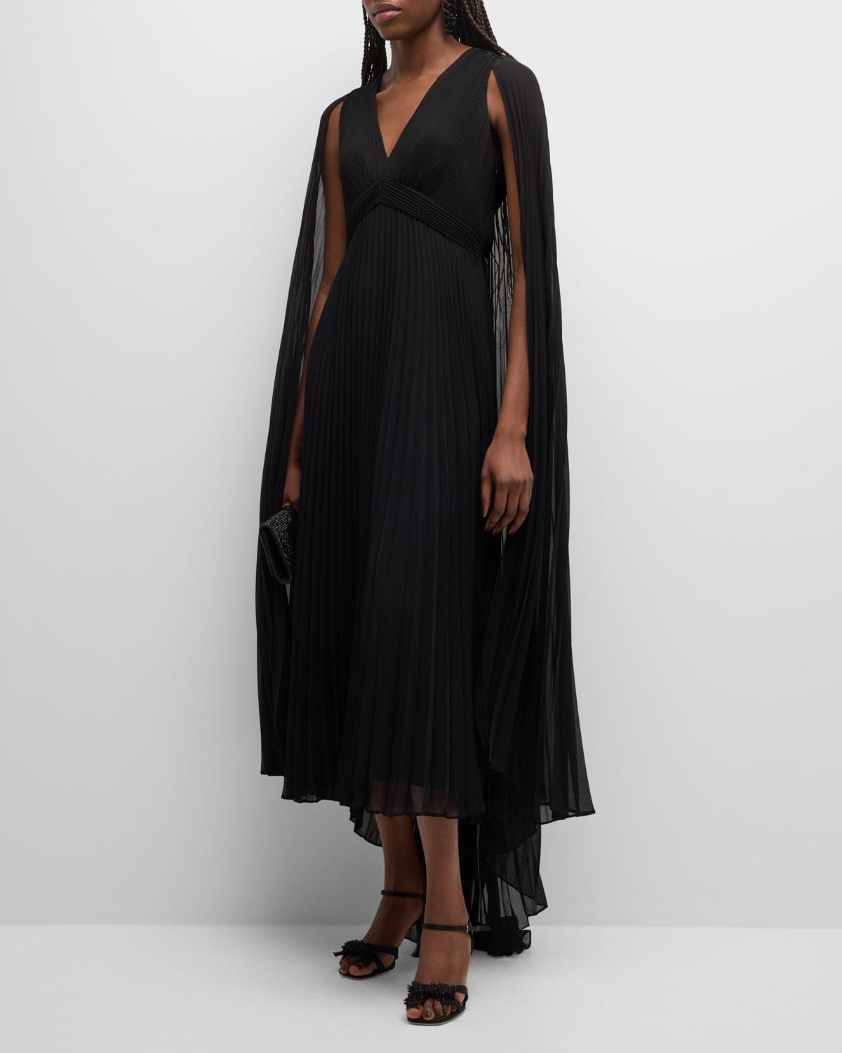 Womens Joelle Pliss Cape Maxi Dress Product Image