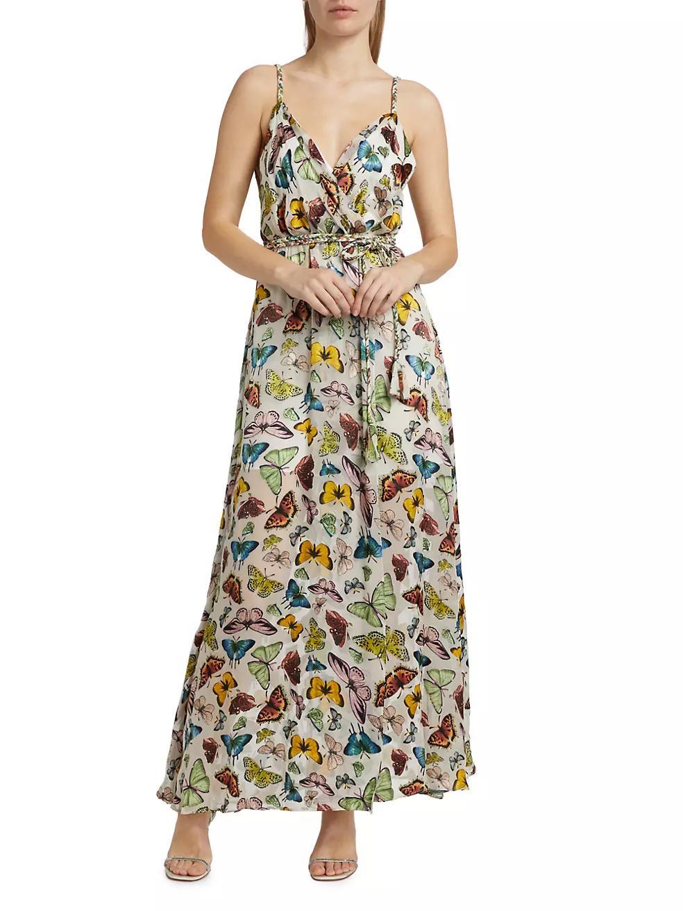 Samantha Butterfly Braided-Strap Maxi Dress Product Image