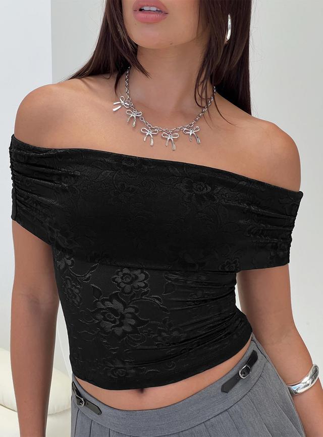 Werrender Off The Shoulder Top Black Product Image