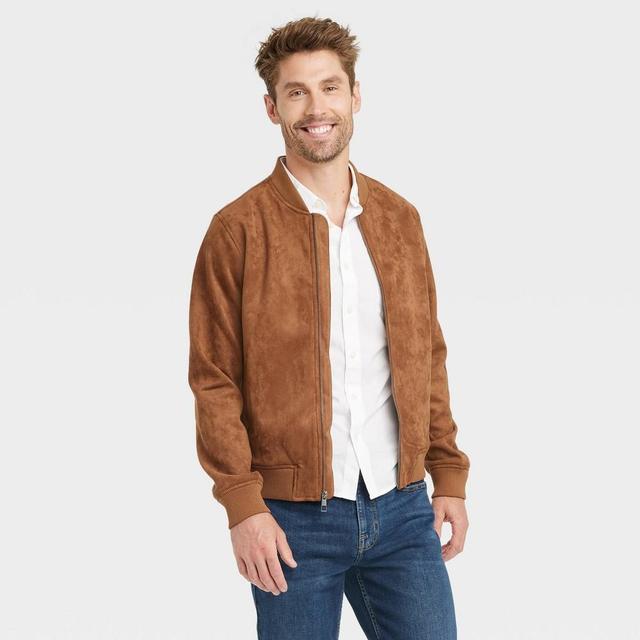 Mens Big & Tall Lightweight Bomber Jacket - Goodfellow & Co Tan MT Product Image