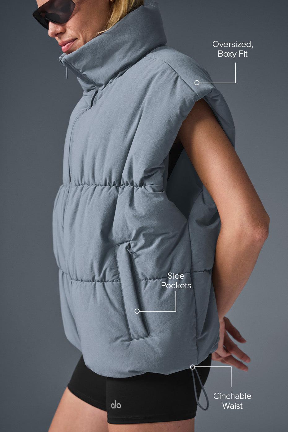 Incline Puffer Vest - Steel Grey Female Product Image