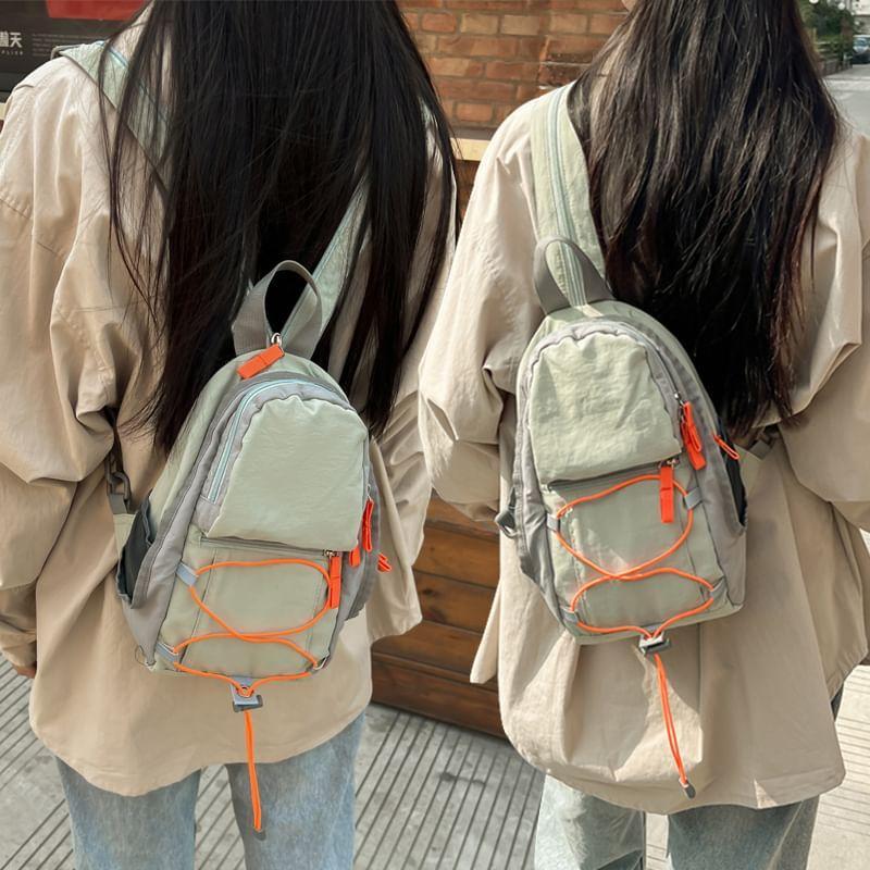 Drawstring Multi-Pocket Backpack Product Image