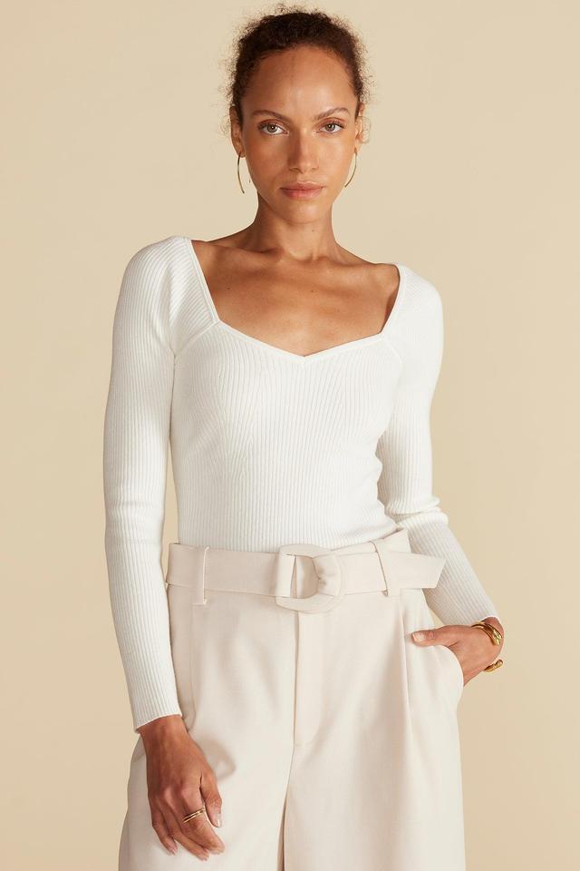 Maelle Square Neck Sweater - Ivory Product Image