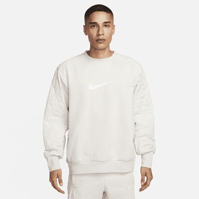 Nike Mens Nike SI Brushed Crew - Mens Sail/Light Orewood Product Image