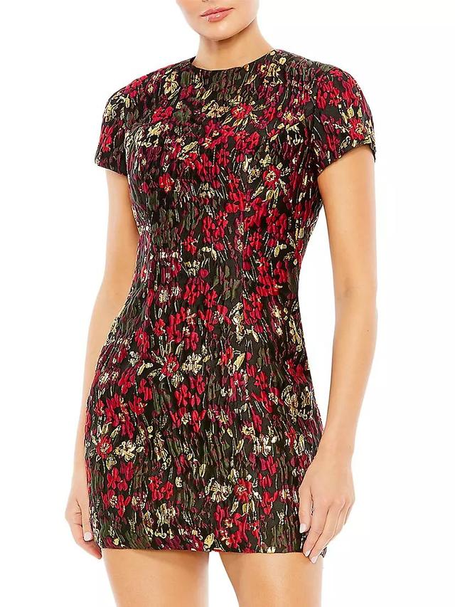 Floral Brocade Minidress Product Image