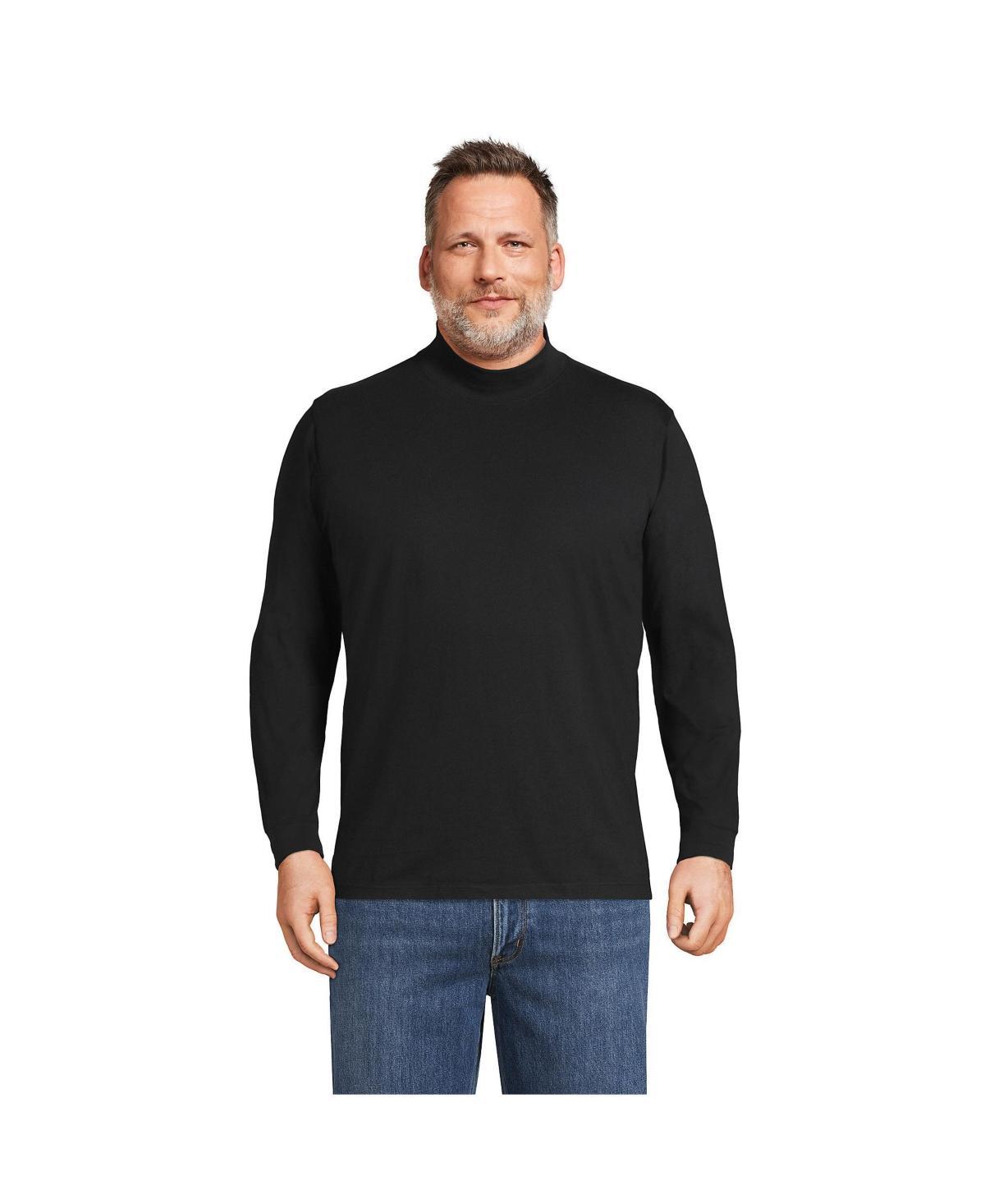 Big & Tall Lands End Super-T Classic-Fit Mock Turtleneck, Mens Product Image