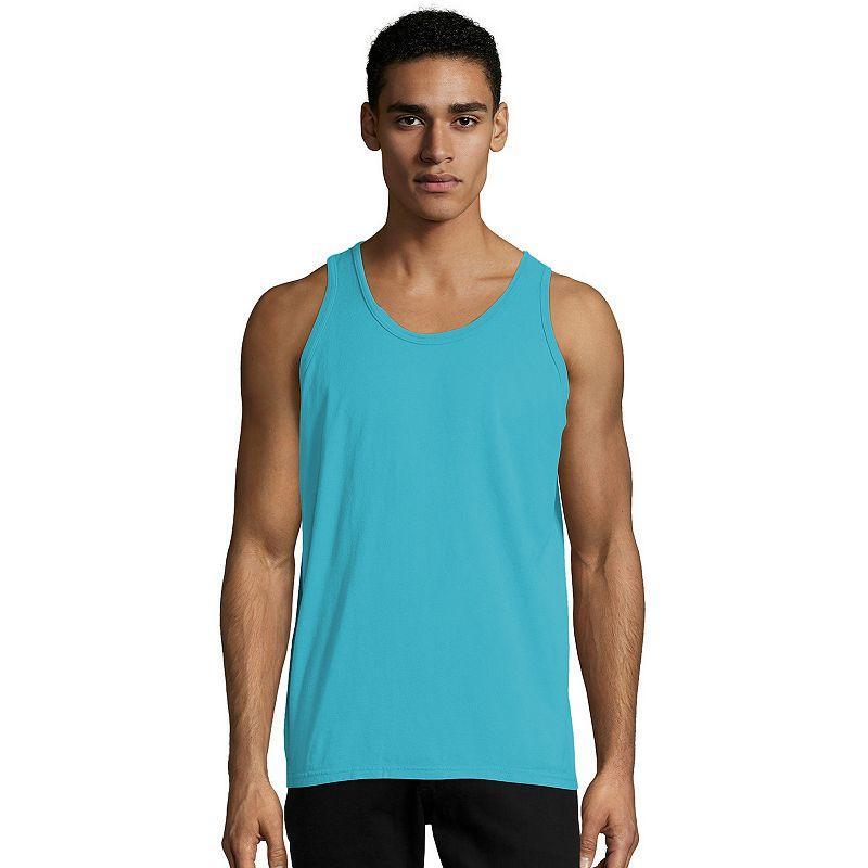 Mens Hanes ComfortWash Garment-Dyed Tank Purple Product Image