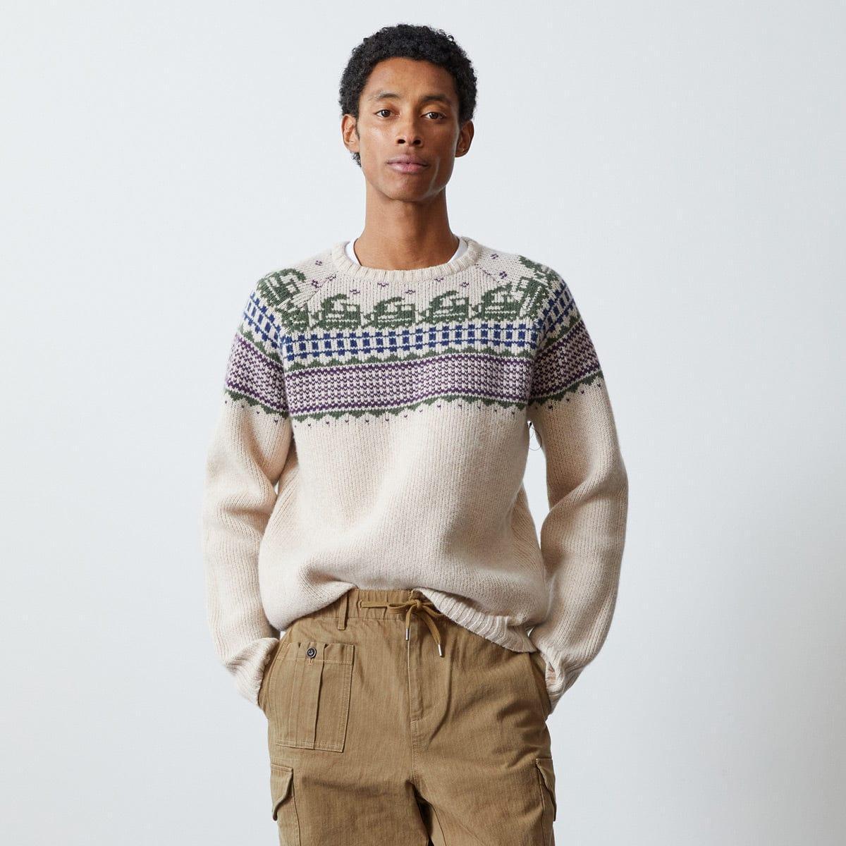 X TODD SNYDER TRAIN FAIR ISLE CREW (FLOAT JACQUARD) Male Product Image