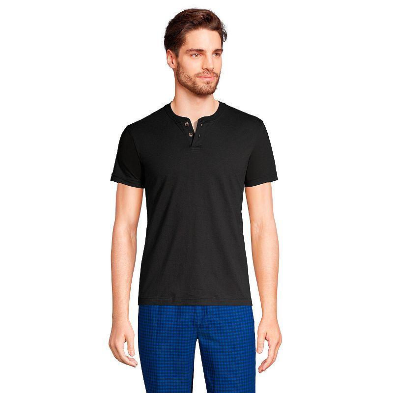 Lands End Mens Short Sleeve Super-t Henley T-Shirt Product Image