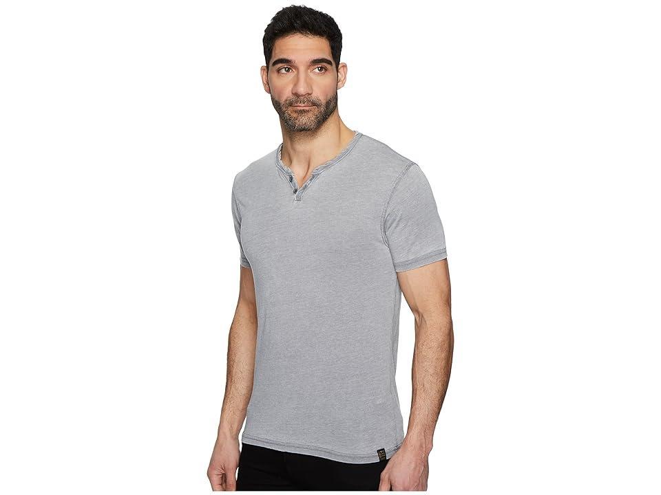 Lucky Brand Burnout Button Notch Shirt (Frost Grey) Men's Clothing Product Image