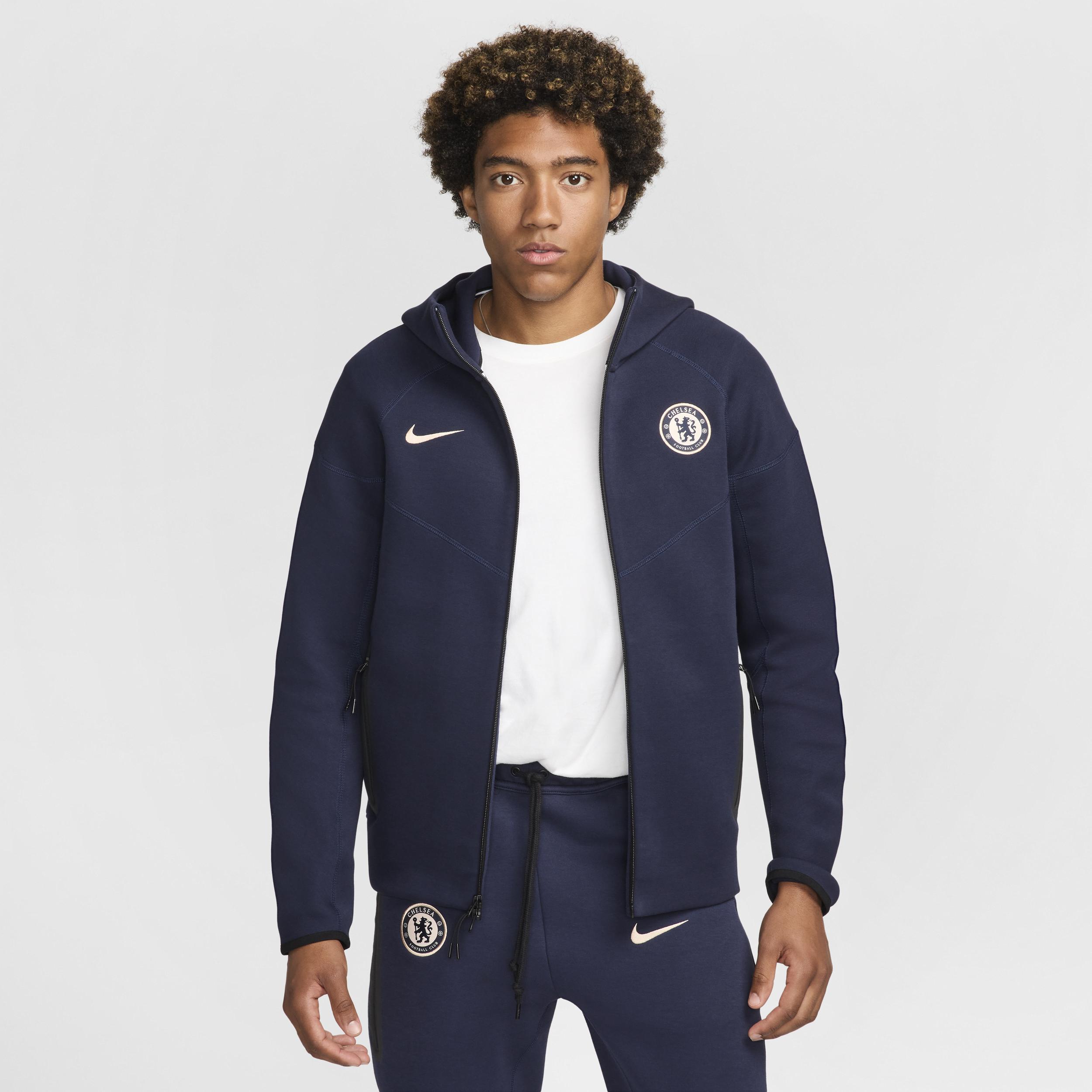 Chelsea FC Tech Fleece Windrunner Nike Men's Soccer Full-Zip Hoodie Product Image