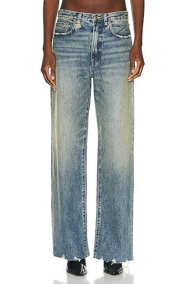 R13 Darcy Distressed Loose Wide Leg Jeans Product Image