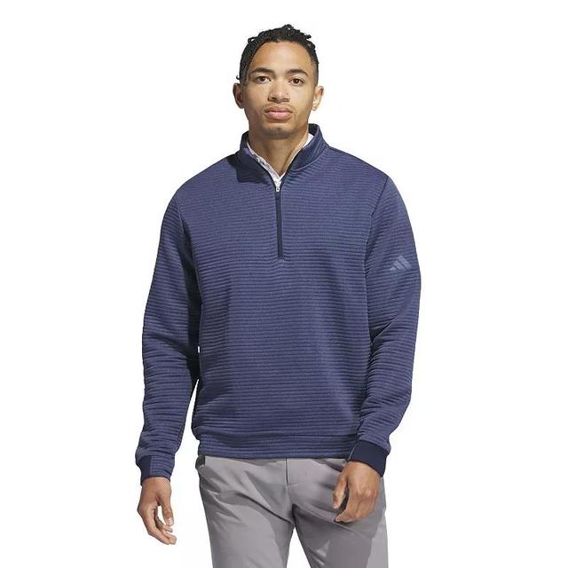 Mens adidas Ultimate365 Water-Resistant 1/4-Zip Pullover Jacket Blue Product Image