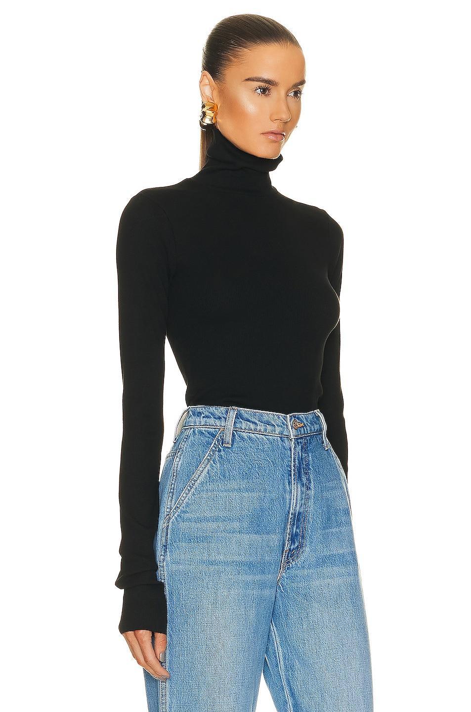 Eterne Cropped Fitted Turtleneck Top Product Image