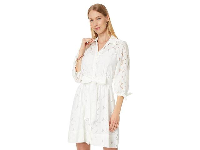 Lilly Pulitzer Amrita 3/4 Sleeve Shirtdress (Resort Flora Faille) Women's Dress Product Image