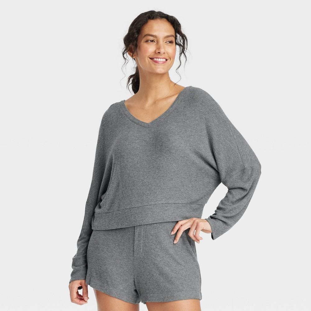 Womens Cozy Ribbed Pullover - Auden Dark Product Image