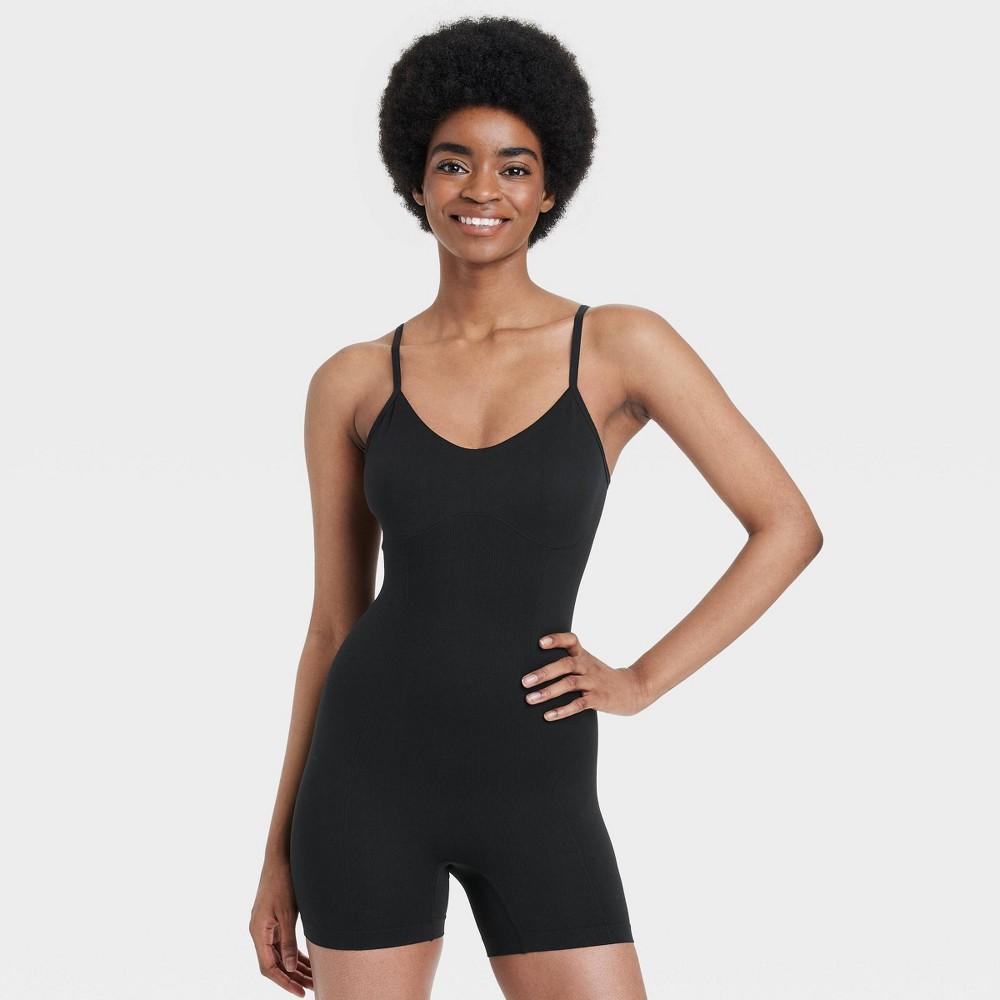 Womens Seamless Romper - Colsie Black/Soft Black/Soft Beige Product Image